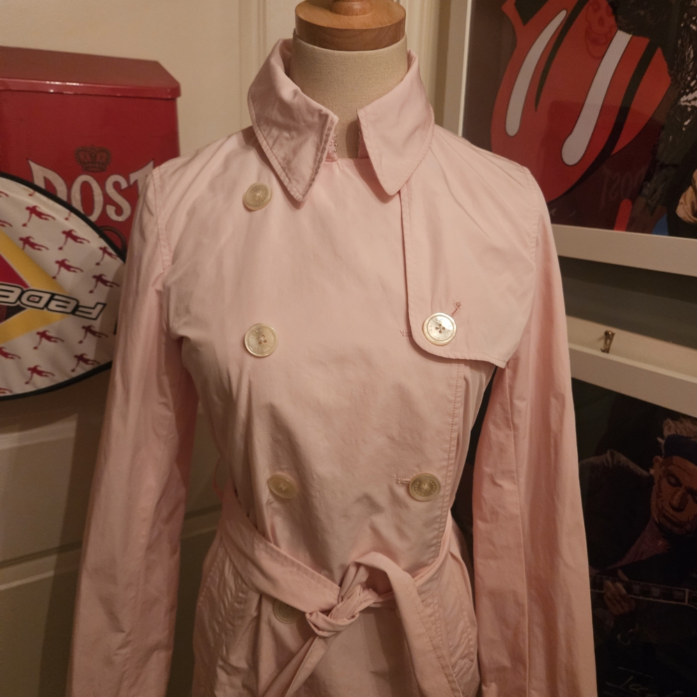 Lauren Ralph Lauren Blush Double-Breasted Trench Coat - Picture 2 of 8